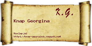 Knap Georgina névjegykártya
