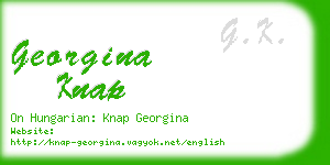 georgina knap business card
